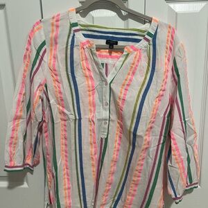 Talbots Multicolor Striped Blouse